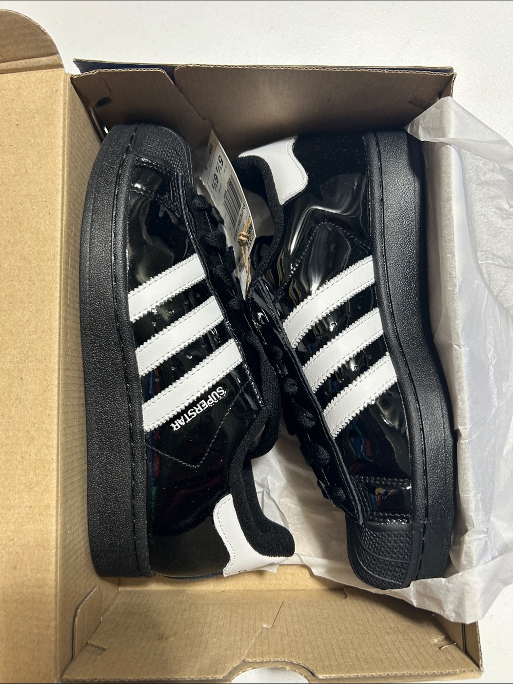 adidas Women's Black and White Superstar Sneakers